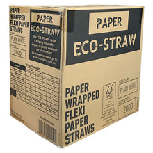 Load image into Gallery viewer, ECO STRAW - FLEXI PAPER STRAW - PAPER WRAPPED - 3 PLY - WHITE
