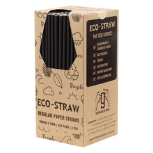 Load image into Gallery viewer, ECO STRAW - REGULAR - PAPER STRAW - 3 PLY - BLACK
