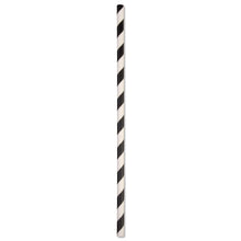 Load image into Gallery viewer, ECO STRAW - REGULAR - PAPER STRAW - 3 PLY - BLACK STRIPE
