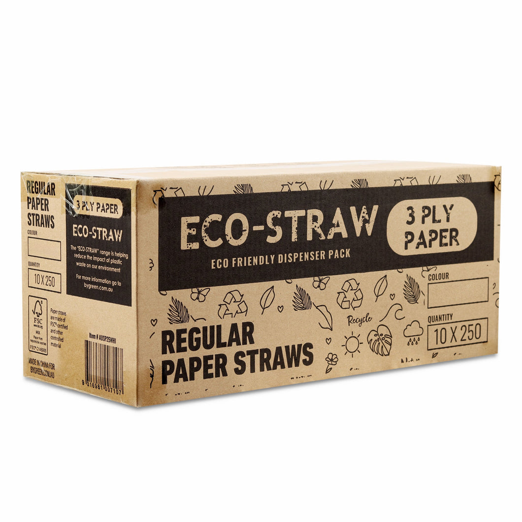 ECO STRAW - REGULAR - PAPER STRAW - 3 PLY - FLAMINGO PRINT