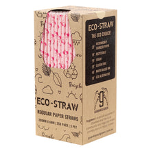 Load image into Gallery viewer, ECO STRAW - REGULAR - PAPER STRAW - 3 PLY - FLAMINGO PRINT
