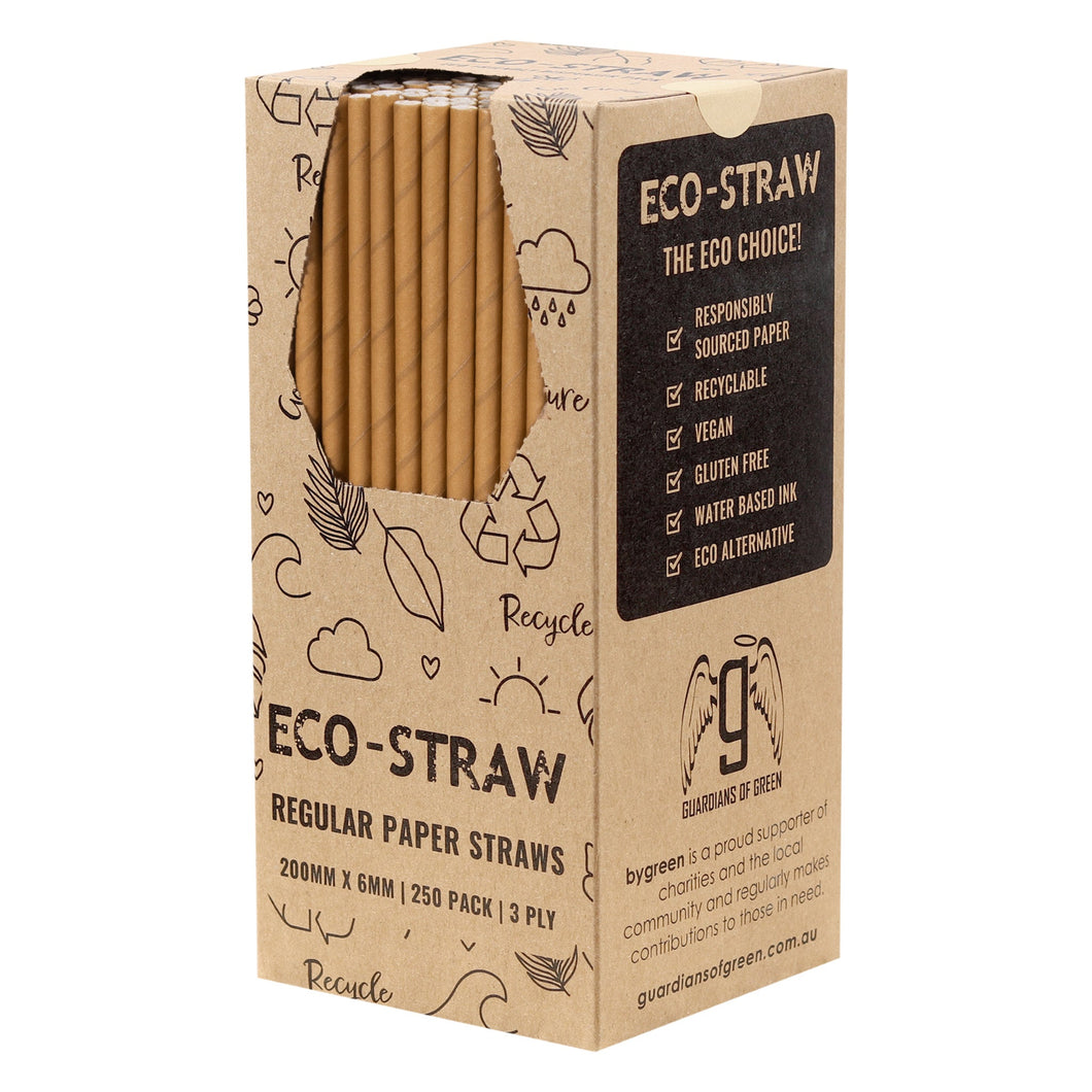 ECO STRAW - REGULAR - PAPER STRAW - 3 PLY - KRAFT