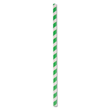 Load image into Gallery viewer, ECO STRAW - JUMBO - PAPER STRAW - 3 PLY - GREEN STRIPE
