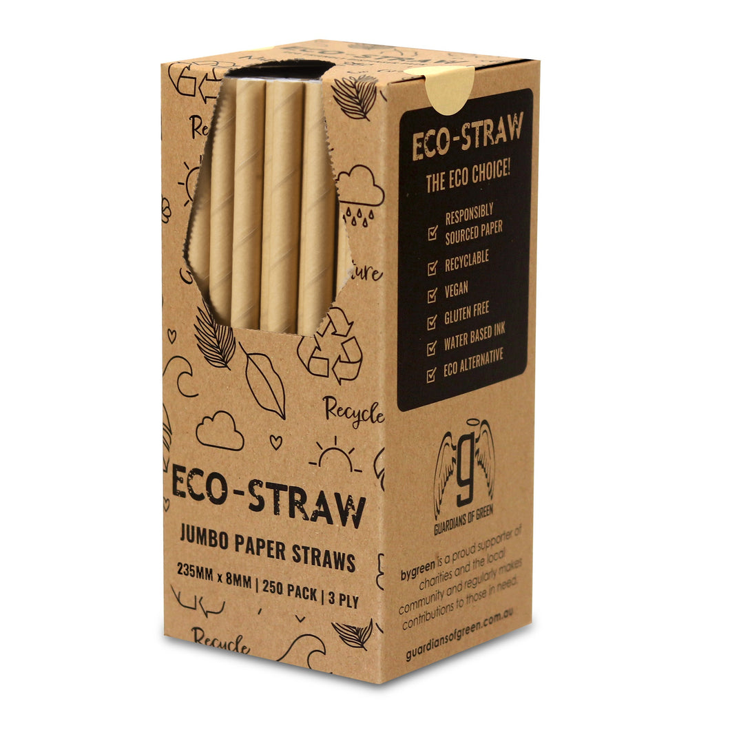 ECO STRAW - JUMBO - PAPER STRAW - 3 PLY - KRAFT