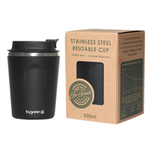 Load image into Gallery viewer, GO GREEN - REUSABLE SLATE COFFEE CUP - 220ML
