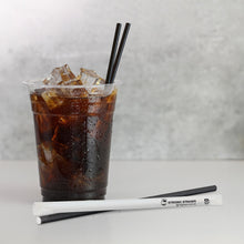 Load image into Gallery viewer, STRONG STRAWS - 5 PLY REGULAR PAPER STRAW WRAPPED - BLACK
