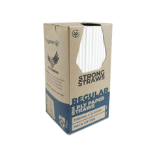 Load image into Gallery viewer, STRONG STRAWS - 5 PLY REGULAR PAPER STRAW - WHITE
