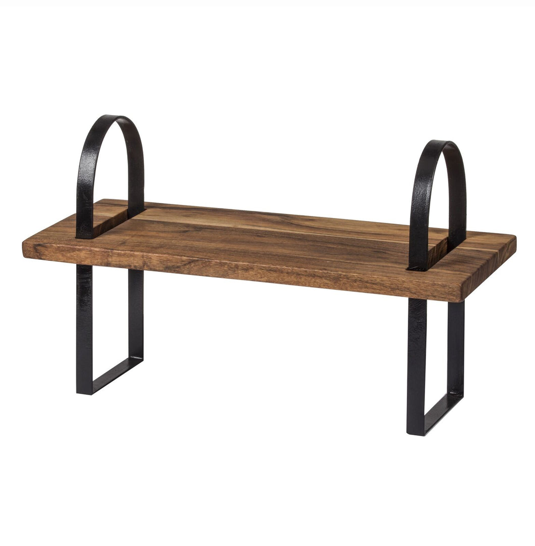 DAVIS & WADDELL FINE FOODS - COLLAPSIBLE RECTANGLE BOARD WITH IRON LEGS
